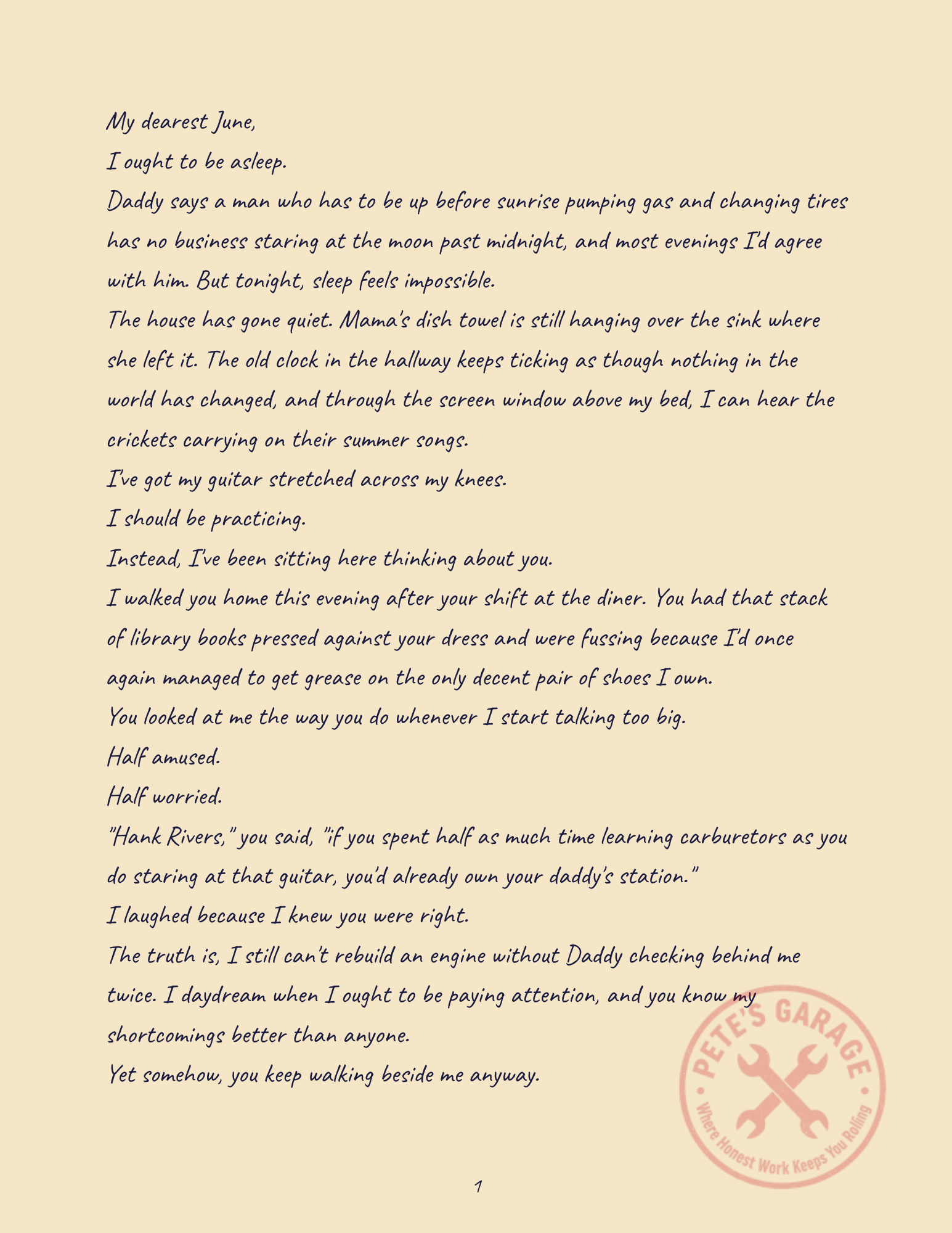 Letter №1 — page 1 of 4