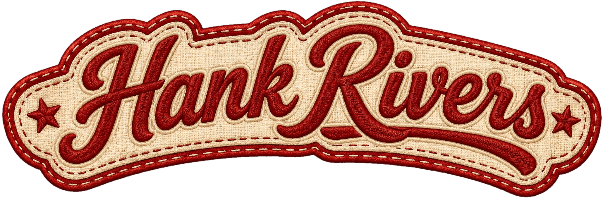Hank Rivers embroidered name badge
