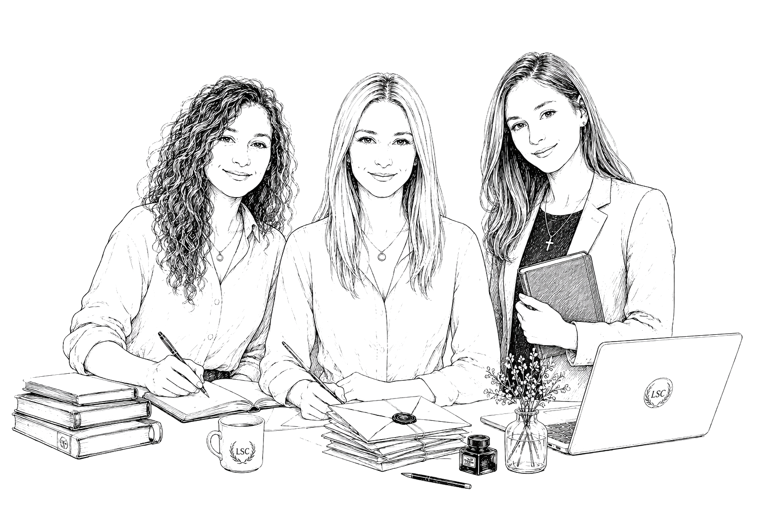 Luba, Kalika and Mélania — the mother-and-daughters team behind Letter Story Club