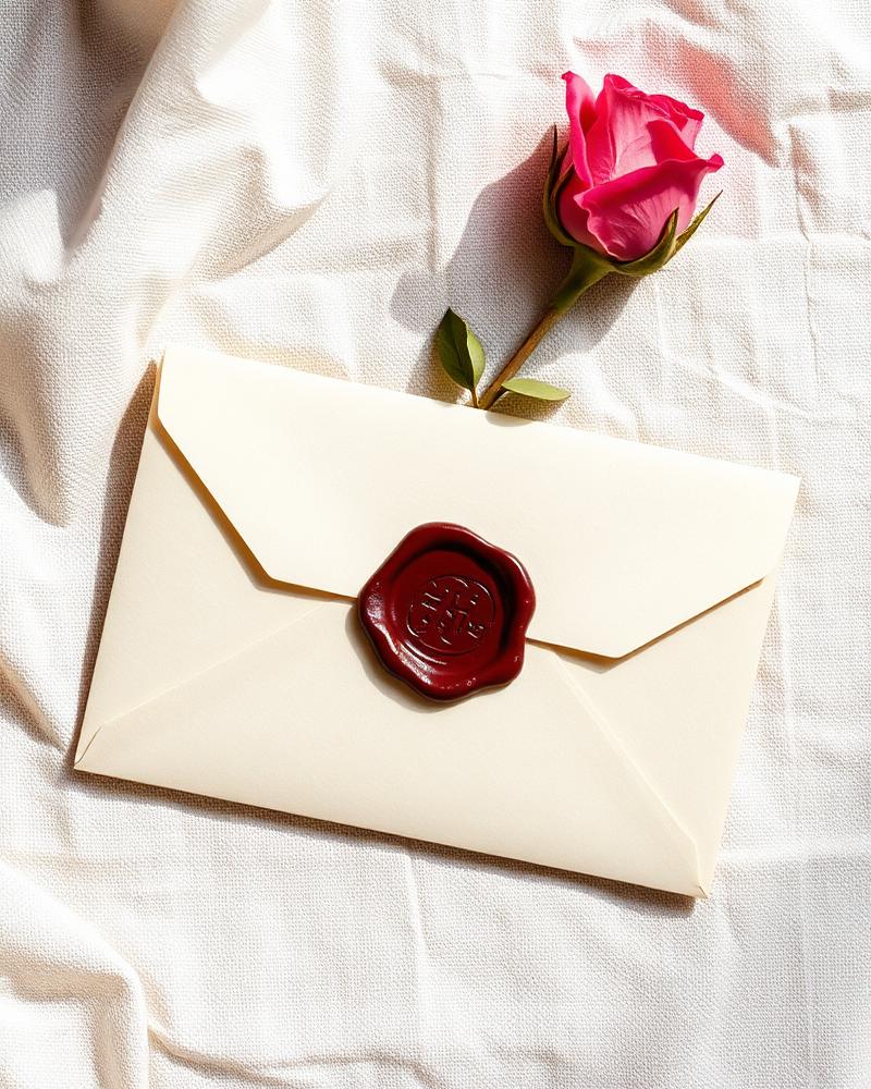 A wax-sealed envelope